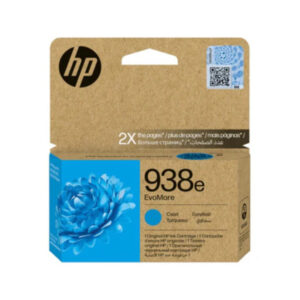 HP 938e EvoMore Cyan Ink Cartridge 1,650 Pages Original 4S6X9PE Single pack