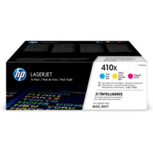 HP 410X Cyan Magenta Yellow High Yield Toner Cartridges 5,000 Pages Each Original CF252XM 3-pack