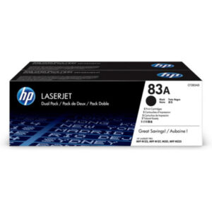HP 83A 2-pack Black Original LaserJet Toner Cartridges,Per cartridge: 1,500 pages
