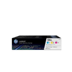 HP 126A 3-pack Cyan/Magenta/Yellow Original LaserJet Toner Cartridges,Per cartridge: 1,000 pages cyan, 1,000 pages magenta, 1,000 pages yellow